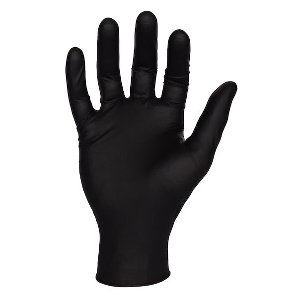 4-mil Powder-Free Black Nitrile Exam Gloves, Textured Fingertips, Medium (100/PK)